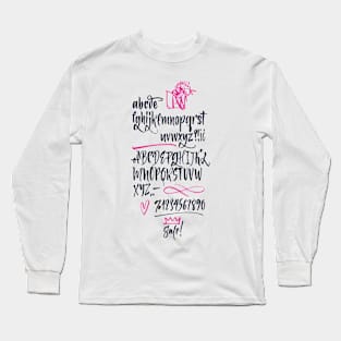 Hand Drawn Upper case Long Sleeve T-Shirt